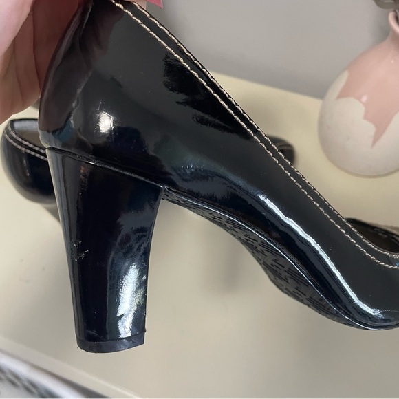 Liz Claiborne black shoes size 9M chunky heal - Picture 5 of 8